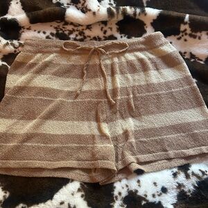 Cozy Striped Knit Shorts